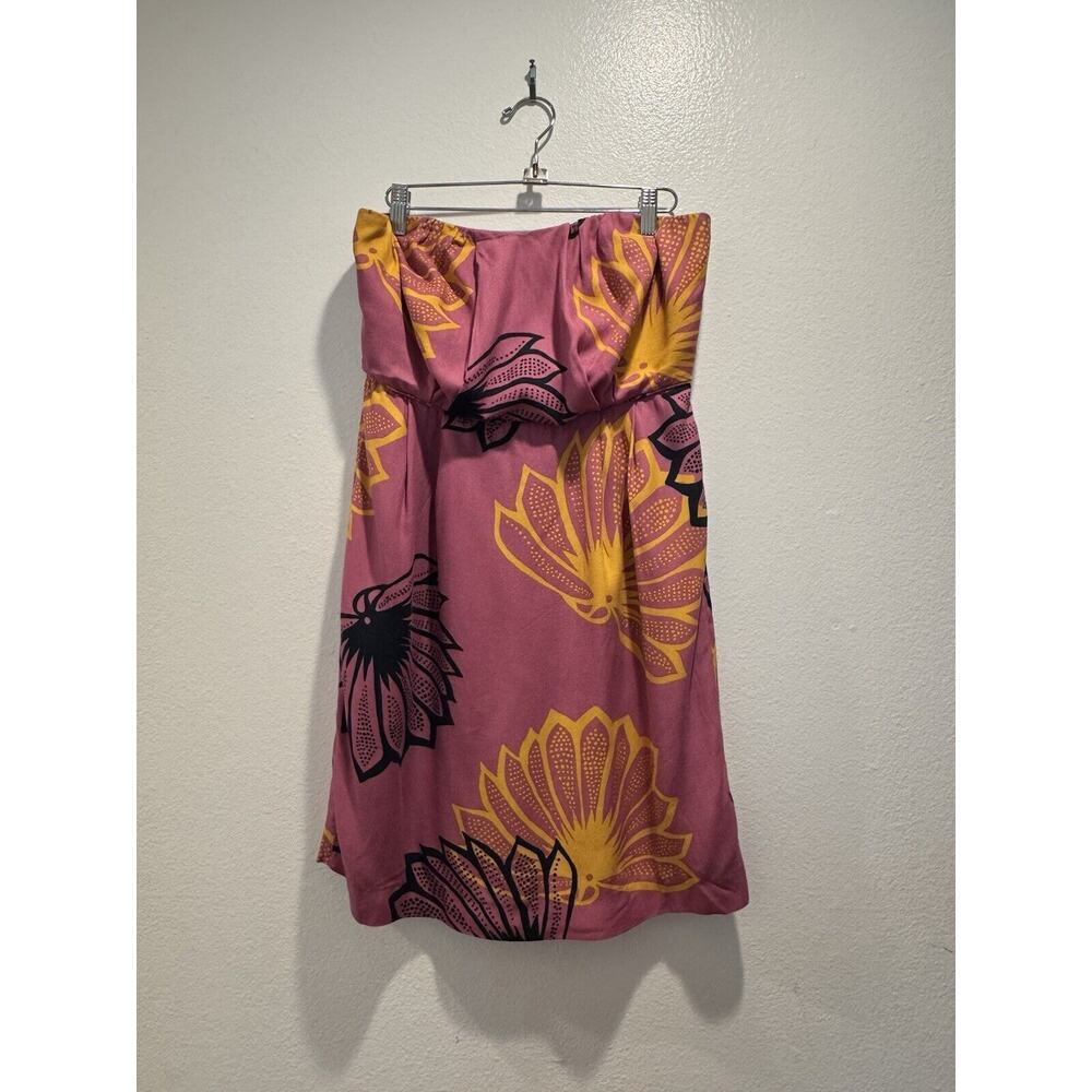 Sariah Women’s Multi Color Floral Print Strapless Dress Size 6 Floral Print Boho